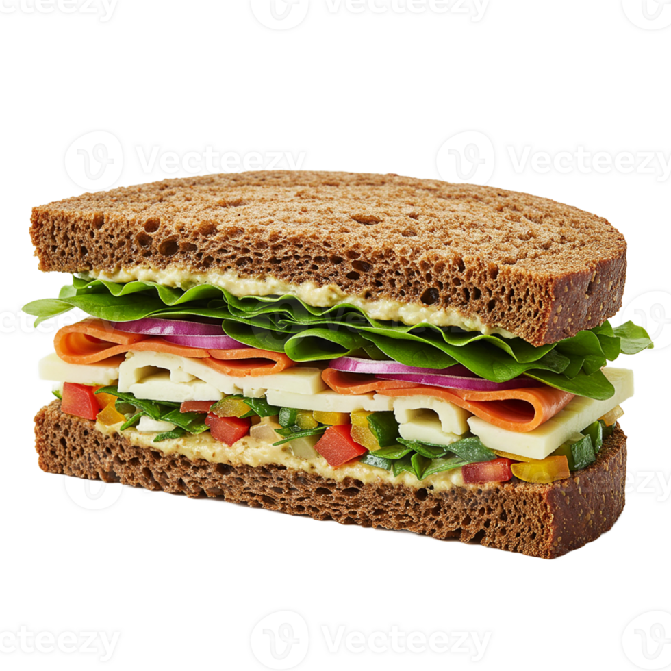 natural vegan sandwich showcasing healthy ingredients and fresh flavors png